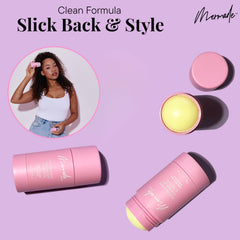 Mermade Hair wax stick pink pack sleek back look long-lasting shine.