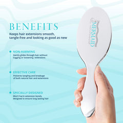 Mermaid Extension Care boar brush smooth glide delivers silky shine and reduced frizz