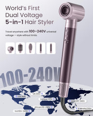 MESCOMB 5-in-1 air hair styler with fast drying and shaping.
