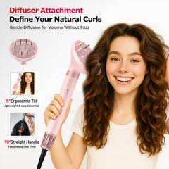 MESCOMB auto-wrap curlers deliver clip-free curls with gentle airflow.