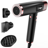 MESCOMB dual voltage ionic hair dryer front view for travel-ready styling