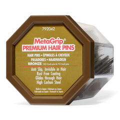 MetaGrip Premium Bronze Hair Pins 2-inch pins for secure updos all day