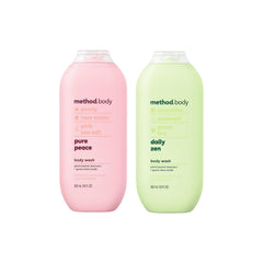 Method Daily Zen 18oz bottle pour invites an invigorating morning shower
