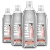 Method Premium refill bottle closeup with vanilla raspberry scent and recyclable packaging.