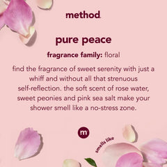 Method Pure Peace foamy-lather close-up demonstrates soothing cleansing