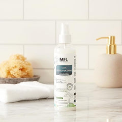MFL Rose Water Refresher Spray application scene showing an easy spritz for locs.