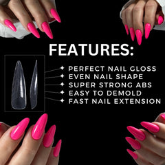 MGART Dual Nail Forms no-cutting design saves prep time for DIY