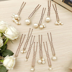 MHKLCD bridal pearl hair pin size variety shows adjustable fit