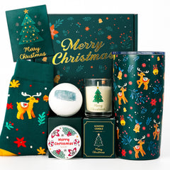 MHSMHL Christmas gift basket setup for women, ideal for gift exchanges and holiday cheer.