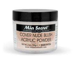 Mia Secret Cover Nude Blush acrylic powder 2oz bottle for long-lasting nails and nail art.
