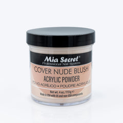 Mia Secret cover nude blush acrylic powder bottle front for long-lasting salon nails