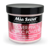Mia Secret cover pink acrylic powder 8oz bottle for durable salon quality nails