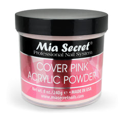 Mia Secret cover pink acrylic powder 8oz bottle for durable salon quality nails