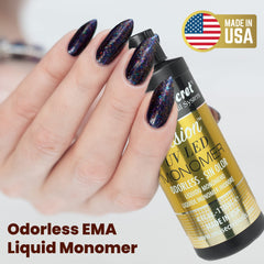 Mia Secret Odorless Fusion Monomer cap-seal detail emphasizes durable conical seal.