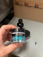 Mia Secret pink acrylic powder canister adds natural-looking color for nail art accents.