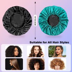 MIAETFH double-layer satin bonnet fabric provides gentle hair protection.