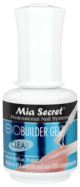Mia Secret clear brush-on gel bottle offers easy nail extensions.