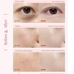 MIBA Ion Calcium Foundation application-one touch demonstrating easy skin correction