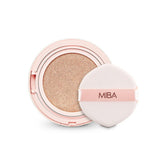MIBA Season 2 full-coverage cushion foundation front view with SPF50+ for instant coverage.