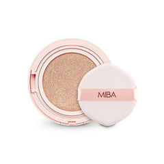MIBA Season 2 full-coverage cushion foundation front view with SPF50+ for instant coverage.