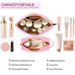 Mibasies 2Pcs Initial Makeup Bags in colors offers personalized gifting options.