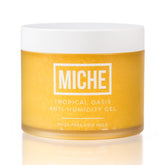 MICHE Anti-Humidity Gel bottle close-up highlighting frizz protection in humidity.