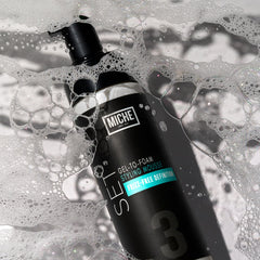 Miche Beauty Set Gel to Foam Mousse on curls demonstrates defined texture without crunch.