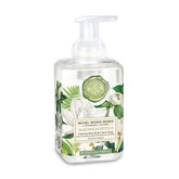 Michel Design Works foaming hand soap bottle with pump for quick, effective cleansing.