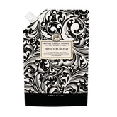 Michel Design Works Honey Almond Foaming Hand Soap Refill bottle showing shea butter formula for gentle moisturizing.