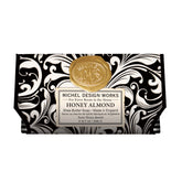 Michel Design Works honey almond soap bar with triple-milled pattern delivering lasting lather