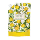 Michel Design Works Lemon Basil refill bottle front for easy, gentle hand care.