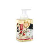 Michel Design Works Snowman foaming hand soap pump adds festive scent and moisturizing cleansing.
