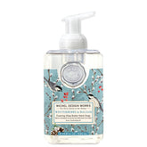 Michel Design Works Winterberry Balsam foaming hand soap in square pump bottle, an elegant daily cleansing companion.
