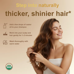 Micro Ingredients castor oil pour bottle demonstrating easy dispensing for skincare