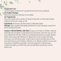 Micro Ingredients rosemary aromatherapy diffuser with woody aroma.
