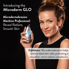 Microderm GLO 3D suction technology demonstrates safe, non-cutting exfoliation.
