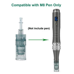 Microneedling pen cartridges M8 36pin detail shows precision needles.