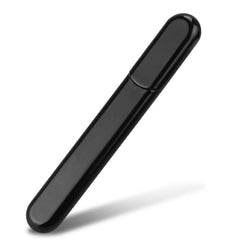 MiDenso glass nail file in black case ready for daily manicures on the go.