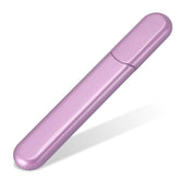 MiDenso premium glass nail file in case, portable nail care on the go.