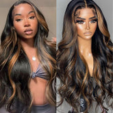 Miear 13x6 ombre lace front wig for everyday wear with natural hairline