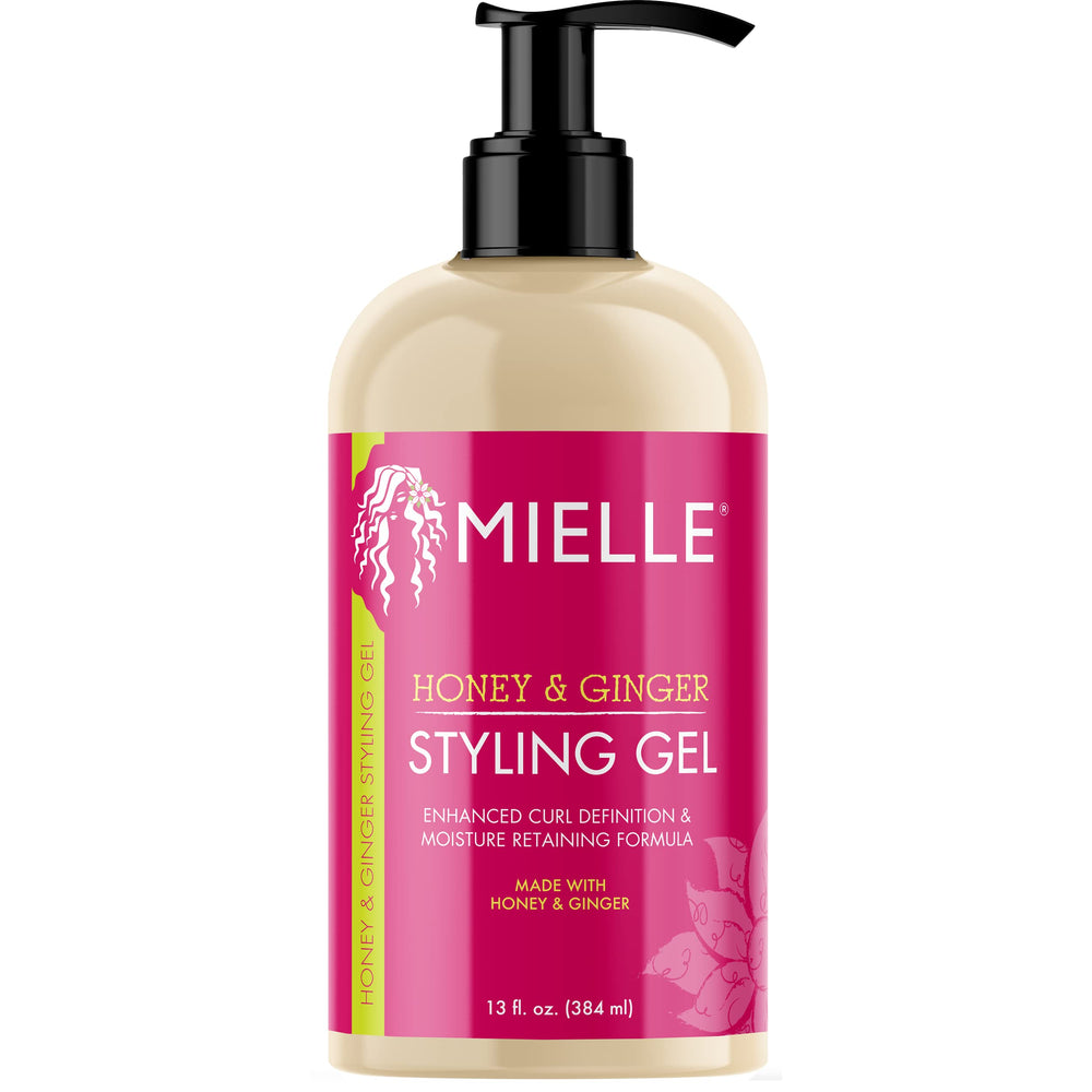 Mielle Organics Honey & Ginger Hair Gel bottle for defined curls and hold
