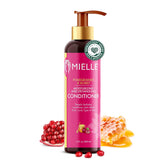 Mielle Organics Pomegranate & Honey conditioner bottle offers deep hydration for curls