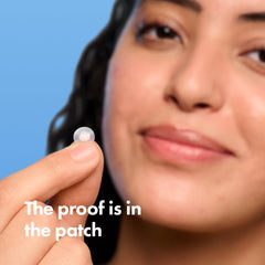 Mighty Patch Mini daytime wear patch on blemish demonstrates barely-there look