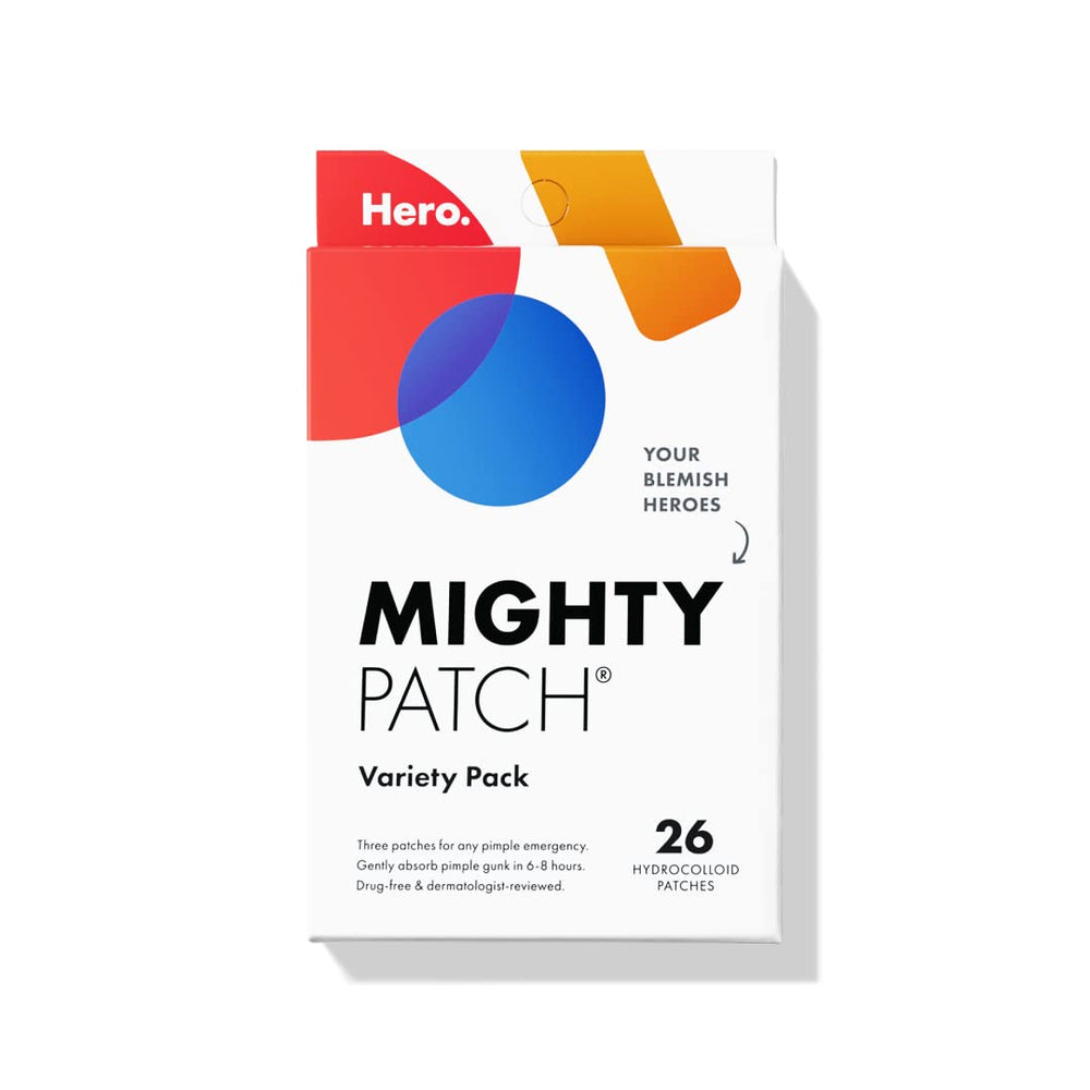 Mighty Patch Original on face shows overnight spot coverage for clearer skin