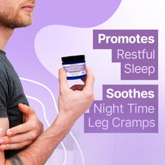 MIGRASTIL Nighttime Lavender Magnesium Cream label emphasizes USA-made vegan cruelty-free quality.
