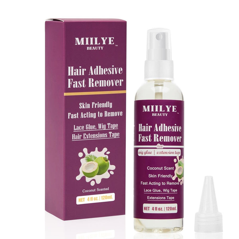MIILYE Beauty hair adhesive fast remover bottle for quick, damage-free removal.