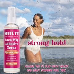 MIILYE white wig glue dries invisible for seamless lace blend.