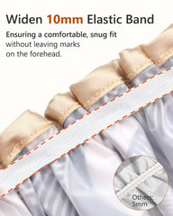 Mikimini cap closeup shows wide elastic band for secure, comfortable fit.