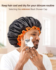 mikimini lace-border orange edge adds stylish detail and splash protection.