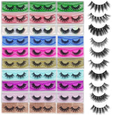 Mikiwi Lashes bulk 30-pairs pack showing natural fluffy volume for daily wear